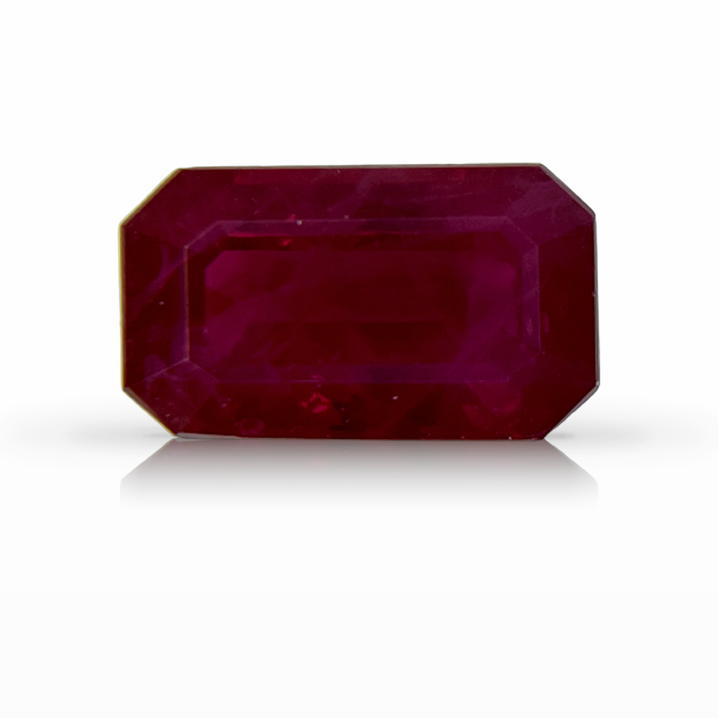 2.16ct Ruby, Emerald Cut, Red, Burma gemstone, 9.2 x 5.4MM, item #2255_EC_2.16