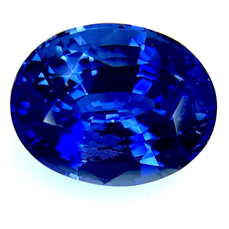 4.11ct Sapphire, Oval, Blue gemstone, 10.4 x 8.2MM, item #2447