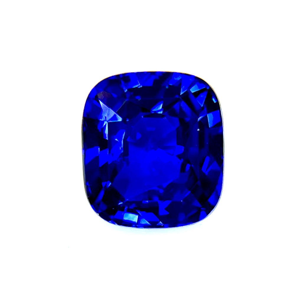 3.77ct Sapphire, Cushion, Blue gemstone, 9.1 x 8.2MM, item #2848