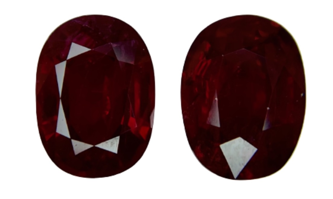 7.10ct Ruby, Oval, Red, Pair gemstone, 10.3 x 7.6MM, item #3026