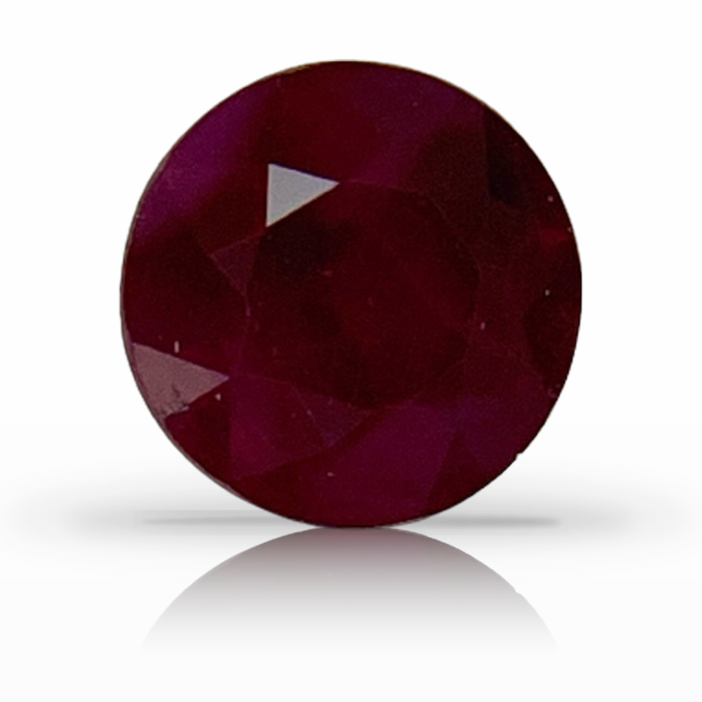 1.08ct Ruby, Round, Red, Burma gemstone, 5.8 x 6MM, item #3588