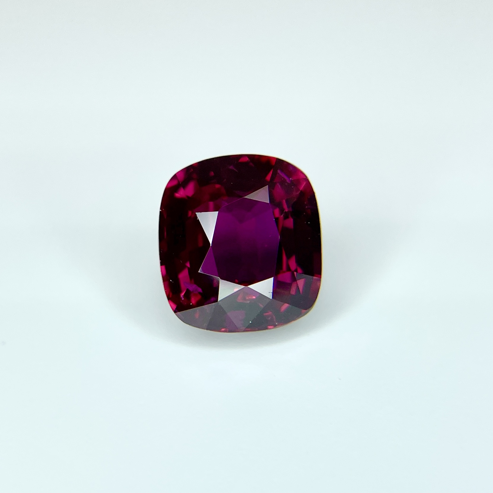 4.11ct Ruby, Cushion, Red, Mozambique, No Heat gemstone, 9.4 x 8.7MM, item #3898
