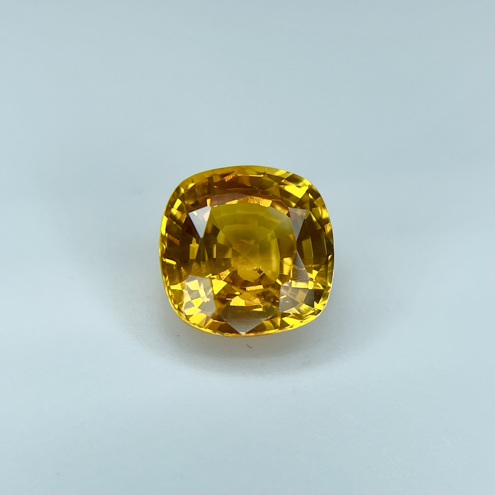 3.12ct Sapphire, Cushion, Orange gemstone, 8.4 x 8.3MM, item #3964