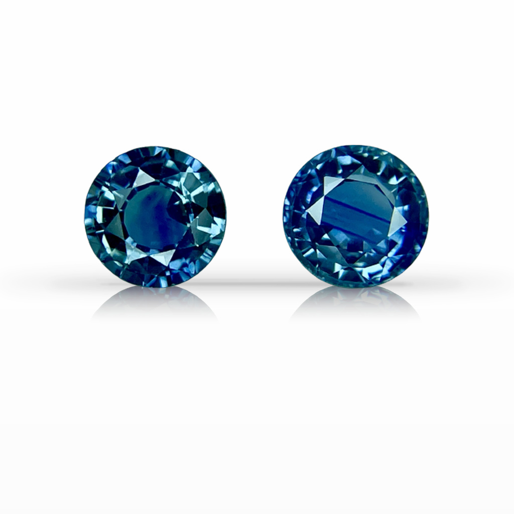 2.32ct Sapphire, Round, Blue, Pair gemstone, 6.1MM, item #3999