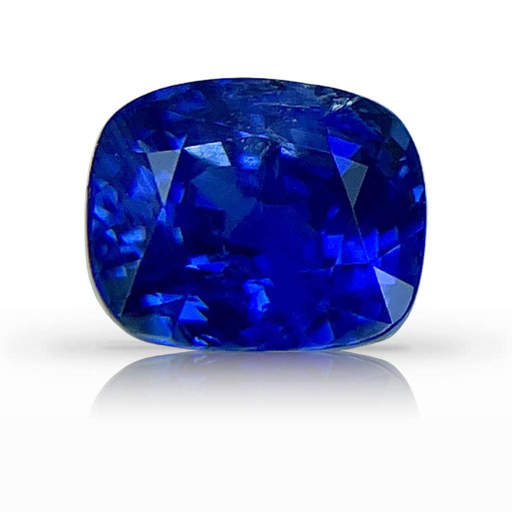 1.49ct Sapphire, Cushion, Blue, No Heat gemstone, 6.6 x 5.5MM, item #4023