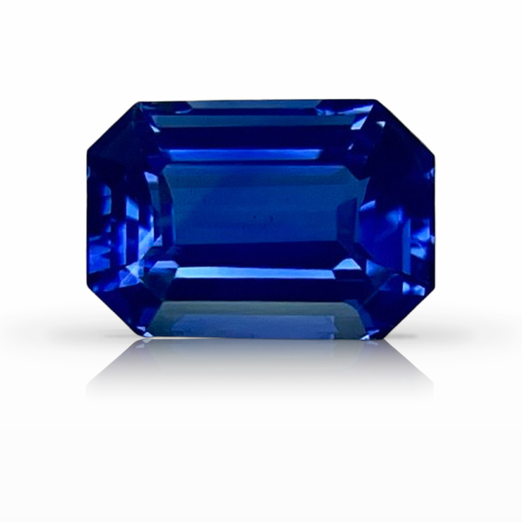 1.54ct Sapphire, Emerald Cut, Blue gemstone, 7.3 x 5.2MM, item #4136