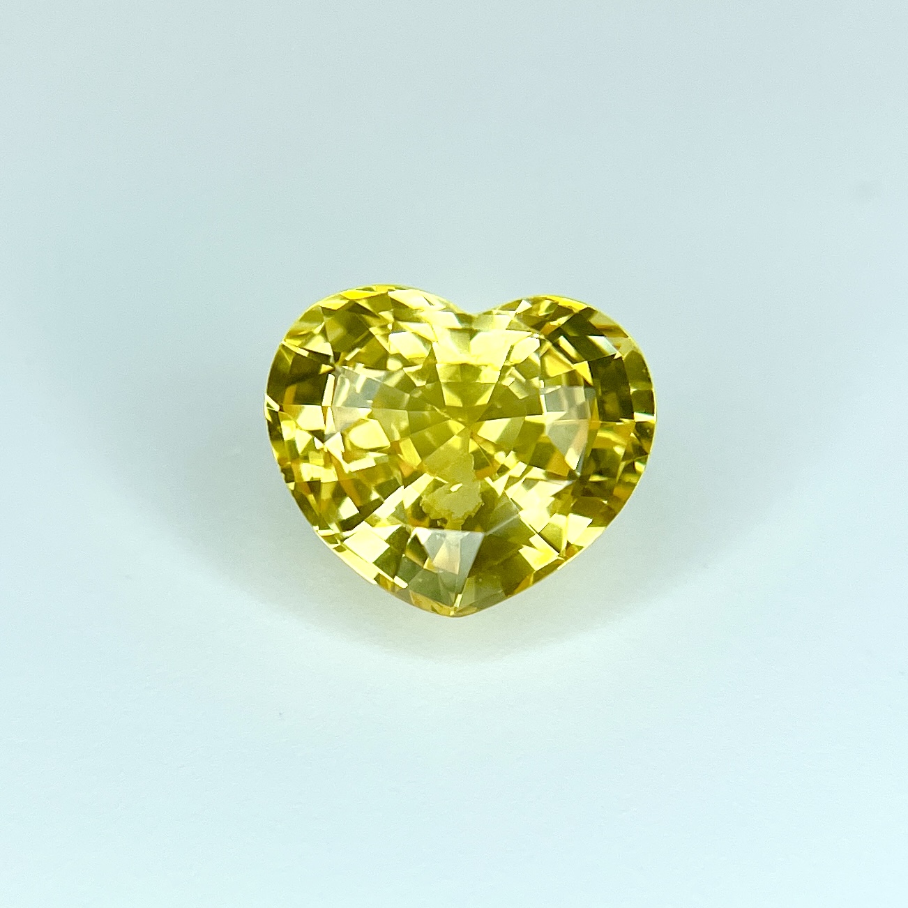 3.16ct Sapphire, Heart Shape, Yellow gemstone, 9.6 x 8.1MM, item #4174