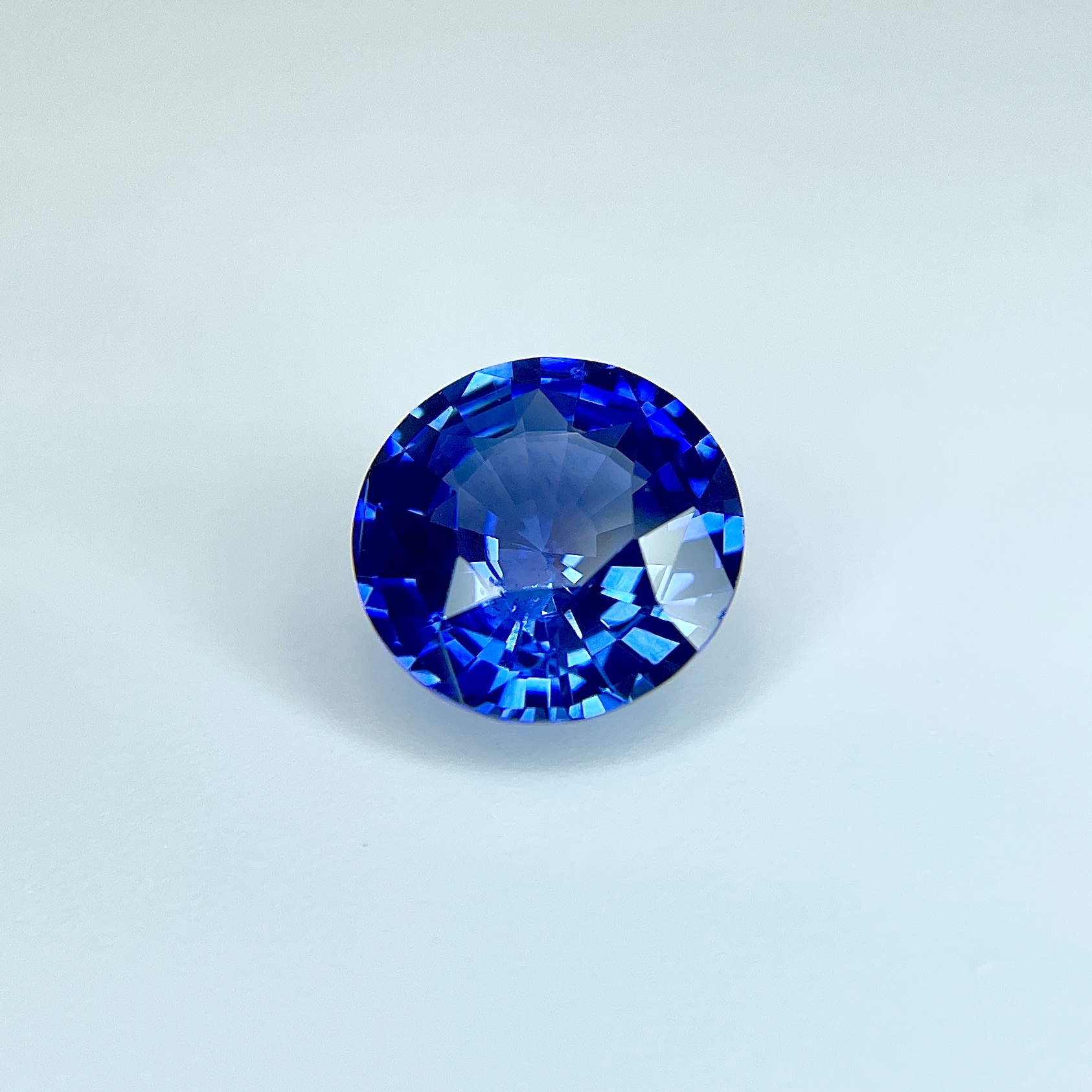 3.47ct Sapphire, Round, Blue, 9.7MM gemstone, 9.7MM, item #4185