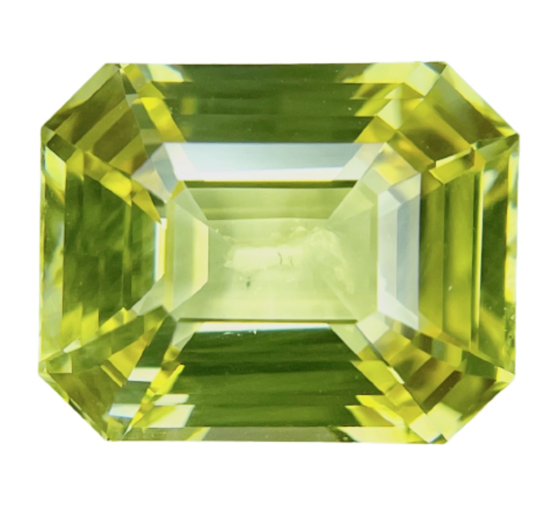 13.15ct Sapphire, Emerald Cut, Yellow gemstone, 14.3 x 11.5MM, item #4406