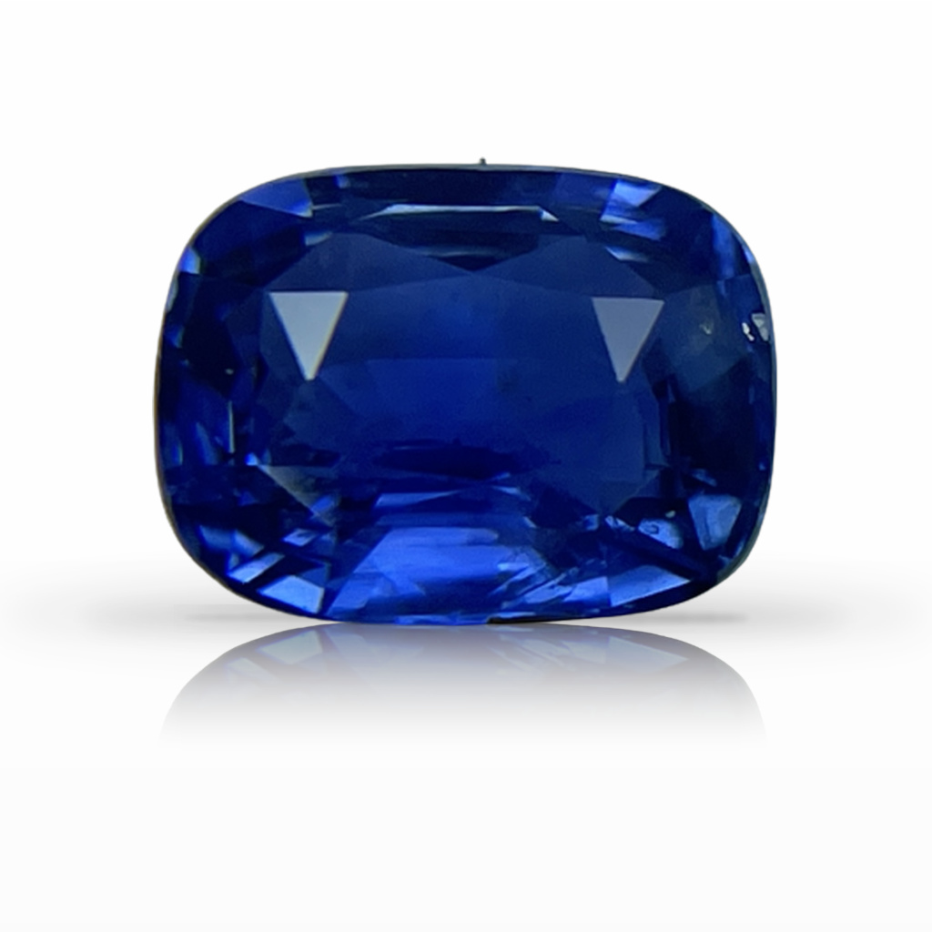 1.57ct Sapphire, Cushion, Blue, No Heat gemstone, 7.4 x 5.6MM, item #4473