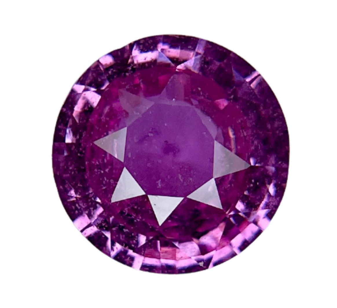 4.57ct Sapphire, Round, Pink, No Heat, 10.4MM gemstone, 10.4MM, item #4497
