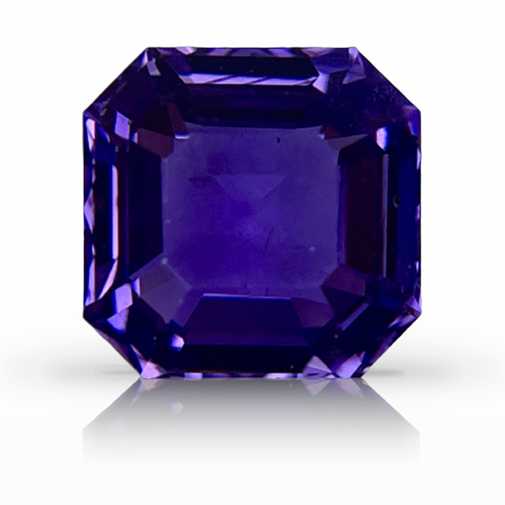 2.01ct Sapphire, Asscher, Purple, No Heat gemstone, 6.9 x 6.8MM, item #4552