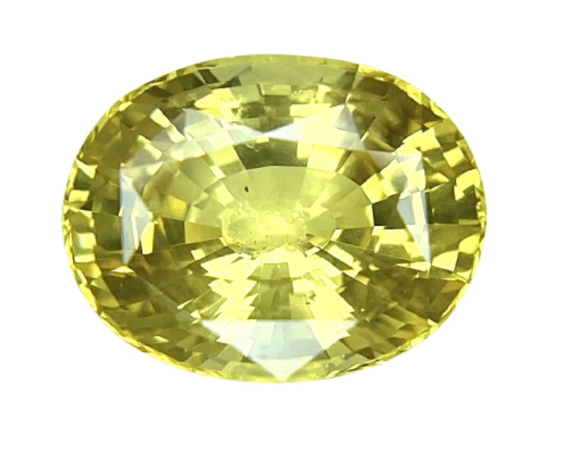 5.76ct Sapphire, Oval, Yellow gemstone, 11.7 x 9.2MM, item #4555