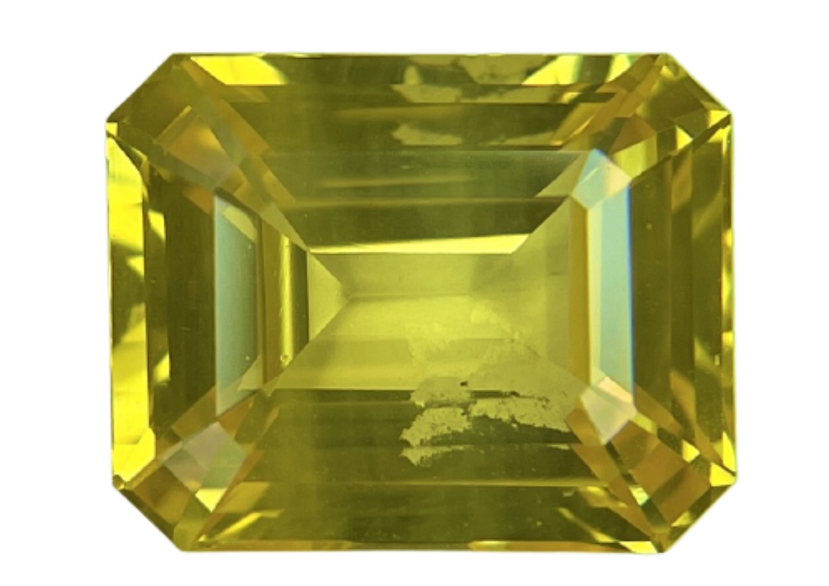 4.01ct Sapphire, Emerald Cut, Yellow gemstone, 9.6 x 7.7MM, item #4556