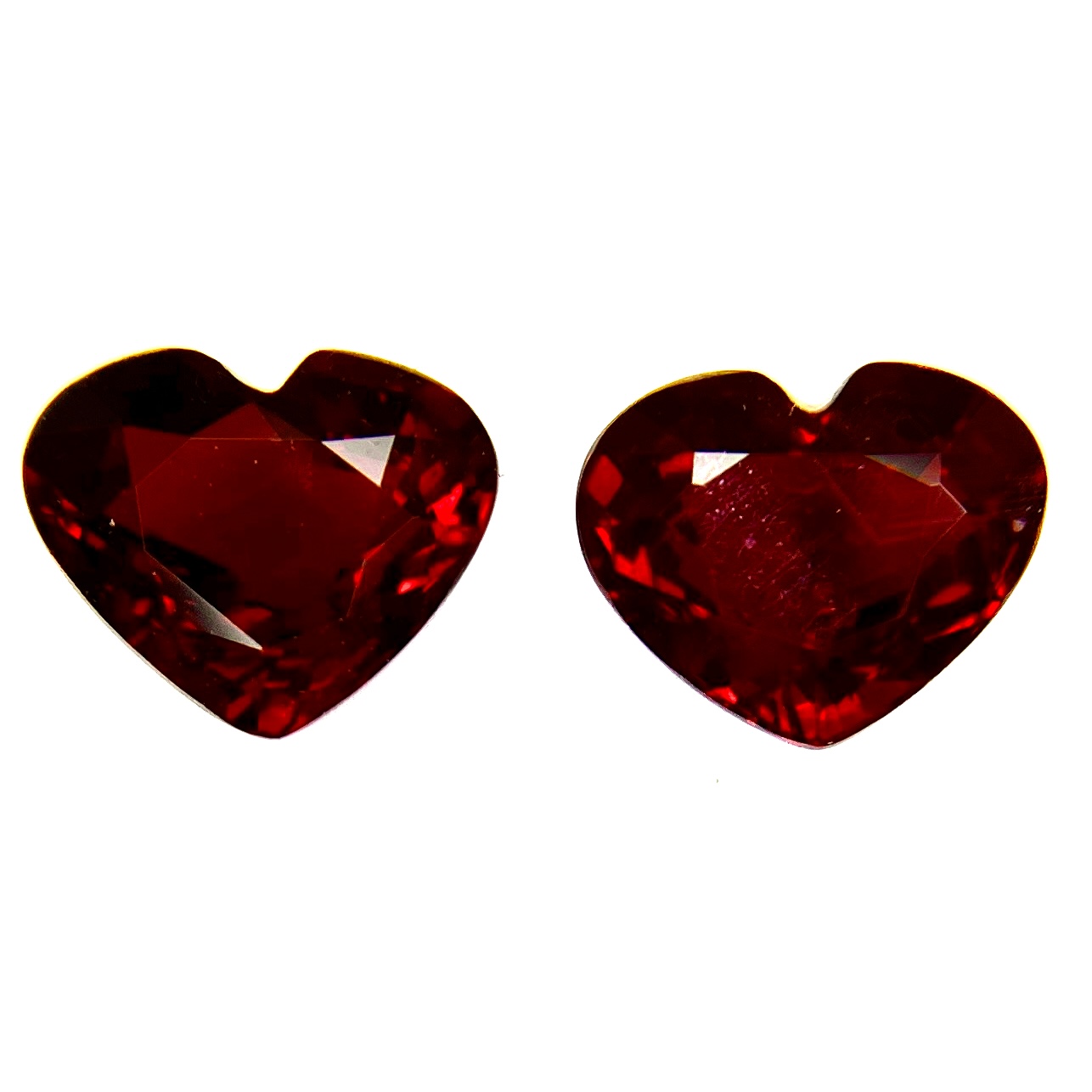 6.16ct Ruby, Heart Shape, Red, Pair gemstone, 9.5 x 7.7MM, item #4575