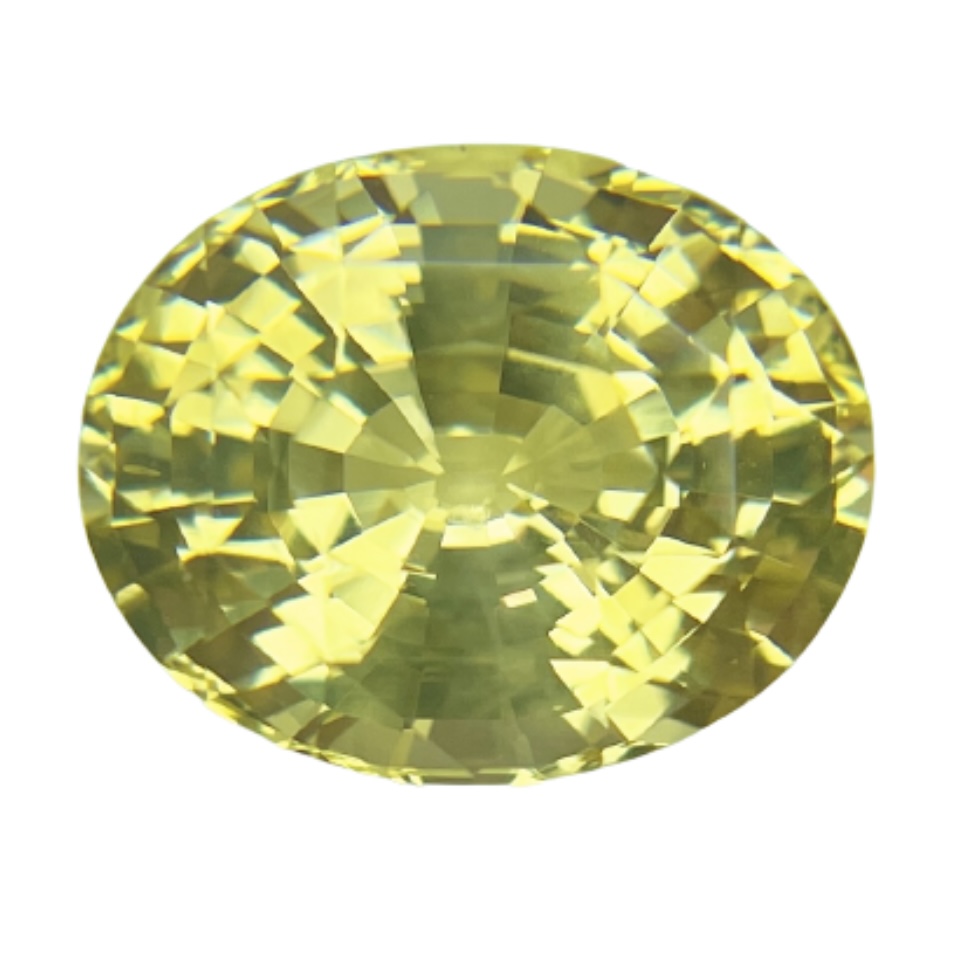 5.54ct Sapphire, Oval, Yellow, No Heat gemstone, 11.5 x 9.2MM, item #4625