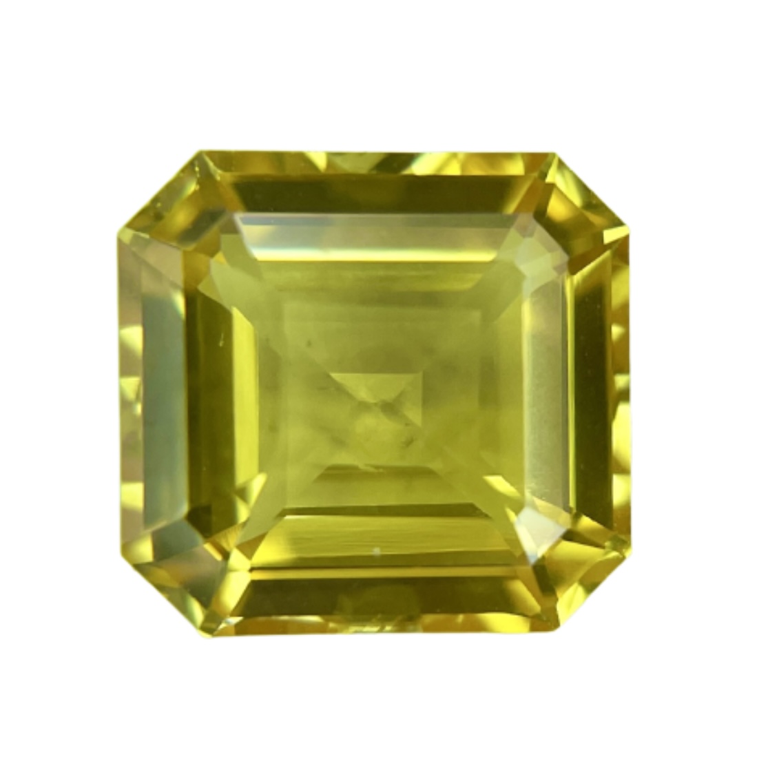 3.29ct Sapphire, Asscher, Yellow gemstone, 8.4 x 7.9MM, item #4702