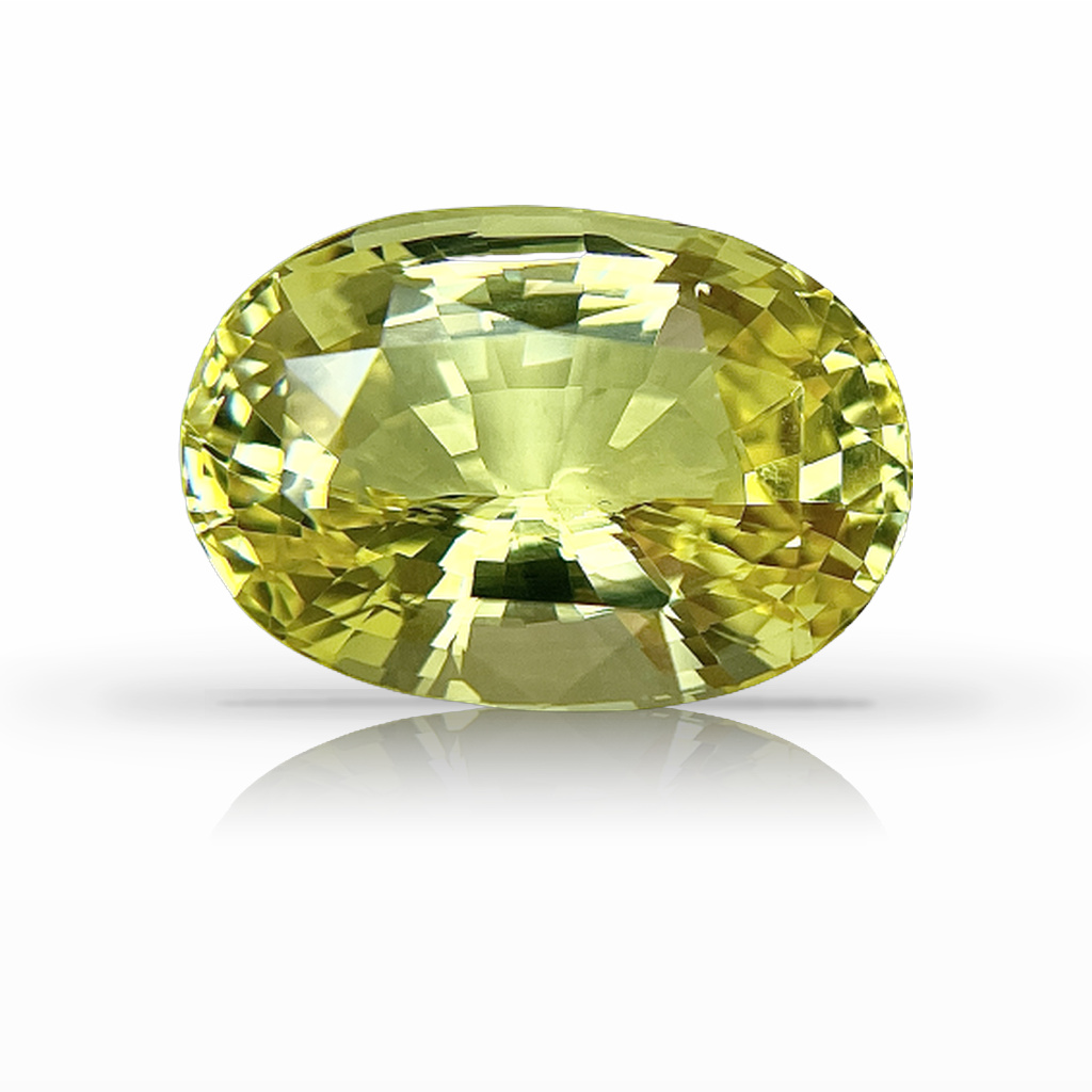 17.96ct Sapphire, Oval, Yellow, No Heat gemstone, 17.8 x 12.7MM, item #4897