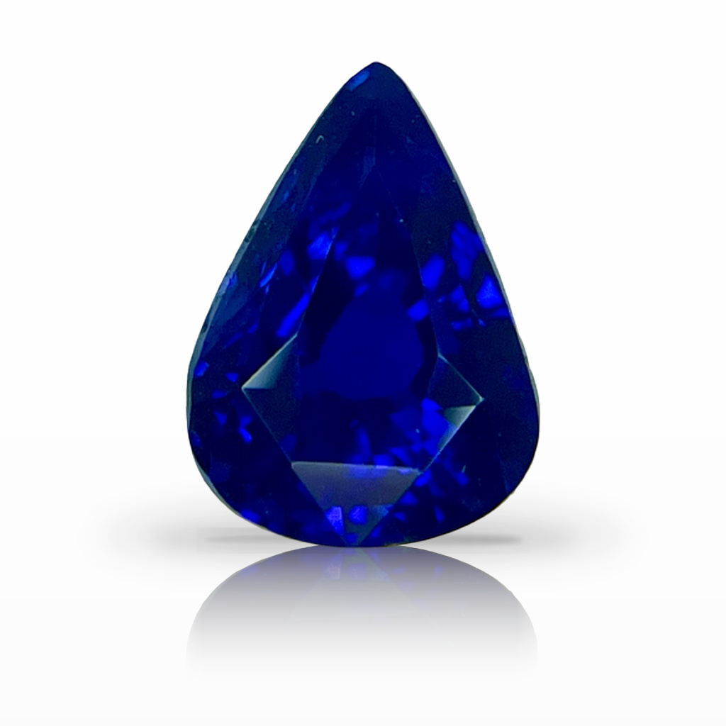 3.02ct Sapphire, Pear Shape, Blue, No Heat gemstone, 10.3 x 7.3MM, item #4945