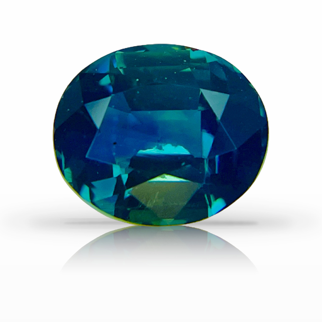 3.09ct Sapphire, Oval, Green, No Heat gemstone, 8.9 x 7.7MM, item #4960