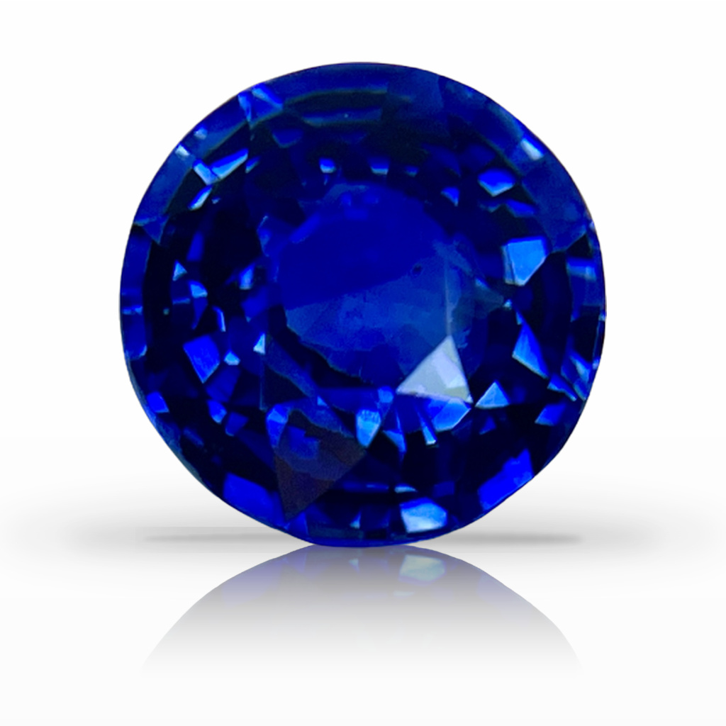 3.50ct Sapphire, Round, Blue, 8.6MM gemstone, 8.6MM, item #4985