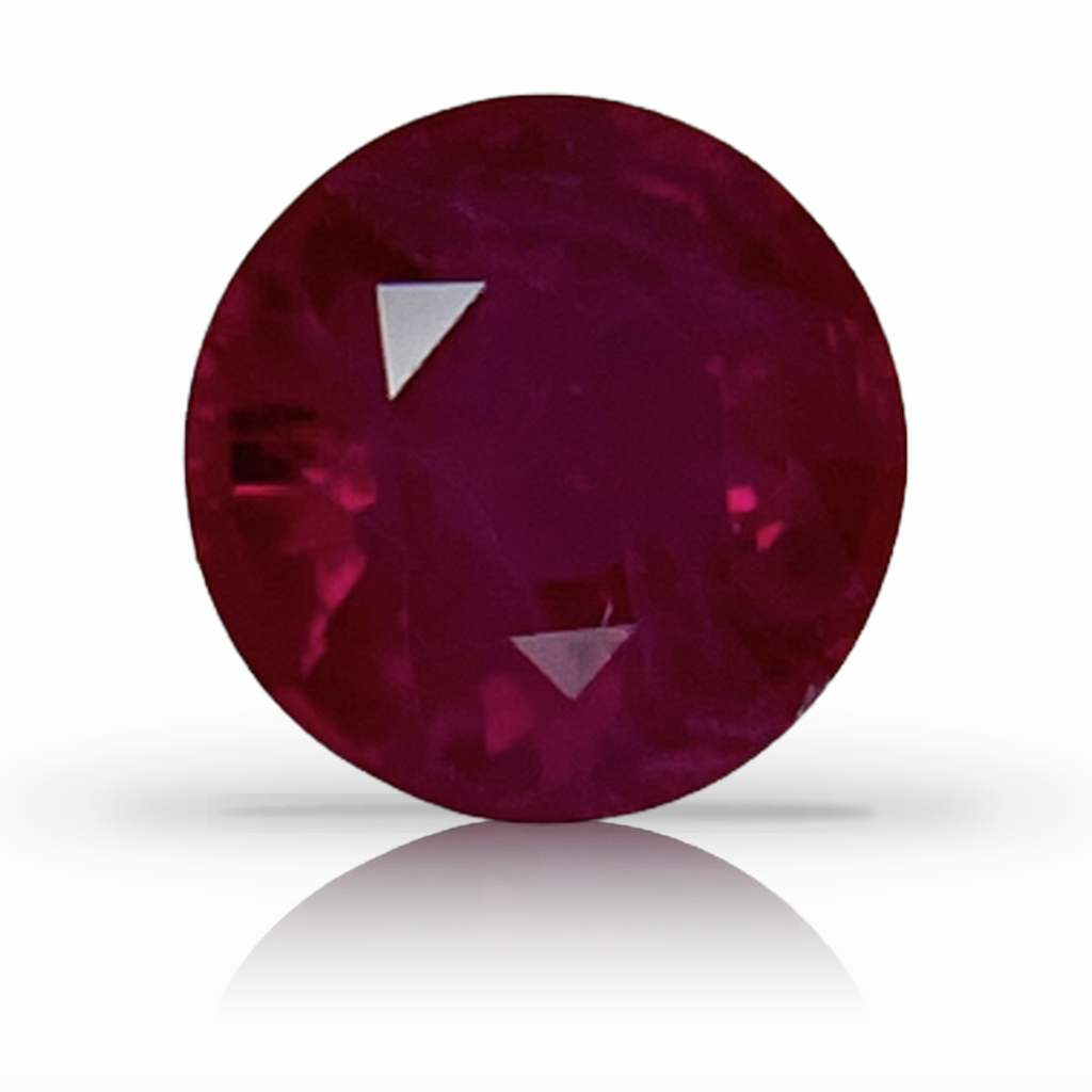 1.00ct Ruby, Round, Red, Burma, 6MM gemstone, 5.9MM, item #5048