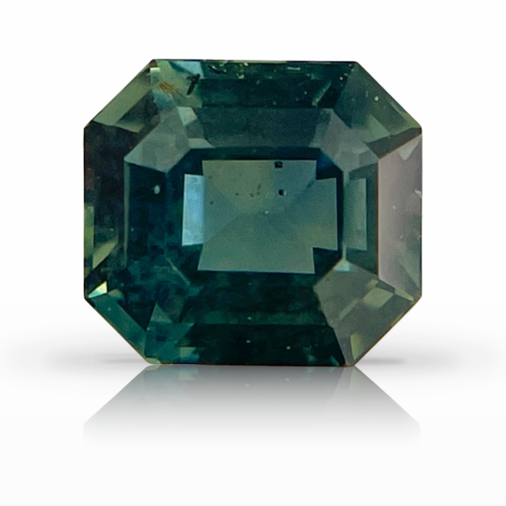 2.06ct Sapphire, Emerald Cut, Green gemstone, 6.9 x 6.3MM, item #5075