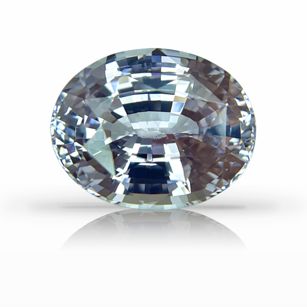 7.53ct Sapphire, Oval, White gemstone, 13.1 x 10.5MM, item #5103