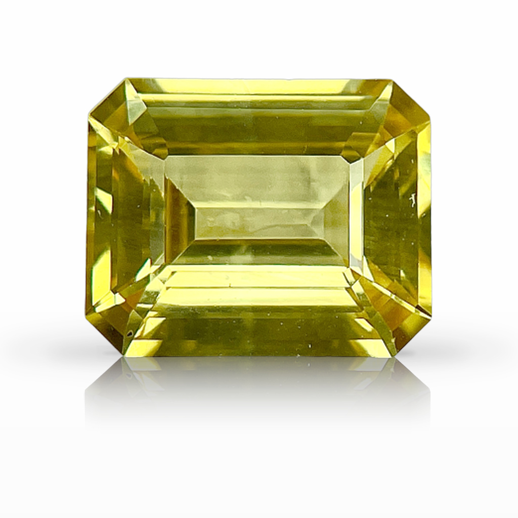 5.98ct Sapphire, Emerald Cut, Yellow gemstone, 11.6 x 9.4MM, item #5183