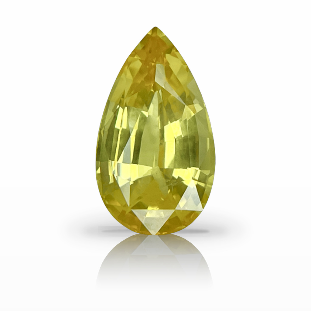 3.16ct Sapphire, Pear Shape, Yellow gemstone, 11.8 x 6.7MM, item #5186