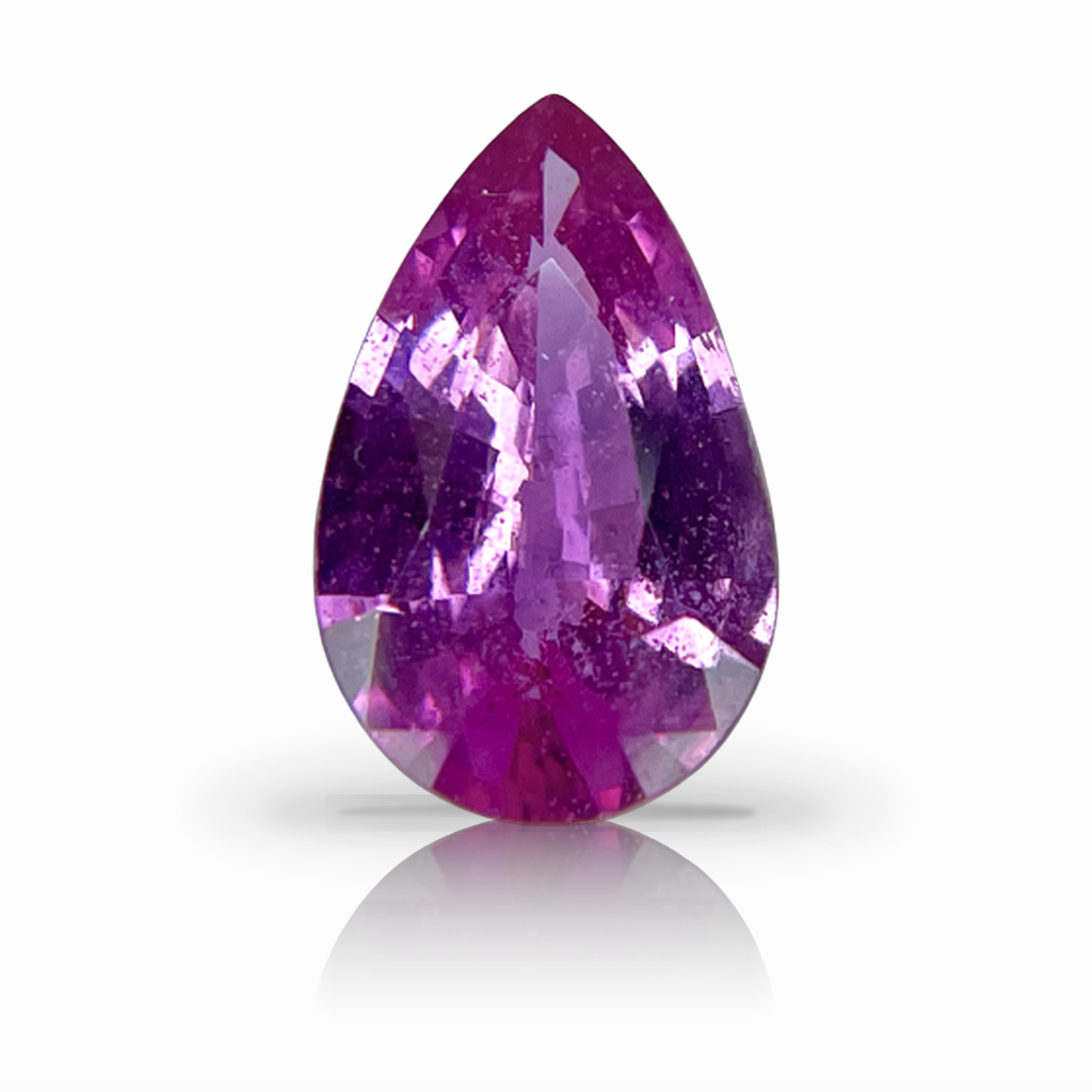 1.68ct Sapphire, Pear Shape, Pink, No Heat gemstone, 10.2 x 6.3MM, item #5321