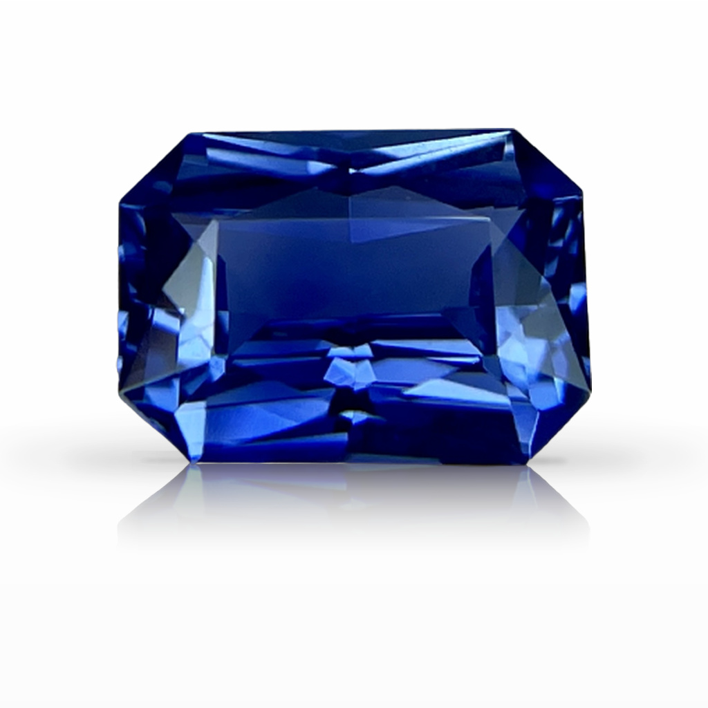 1.56ct Sapphire, Radiant Cut, Blue, No Heat gemstone, 8 x 6MM, item #5325
