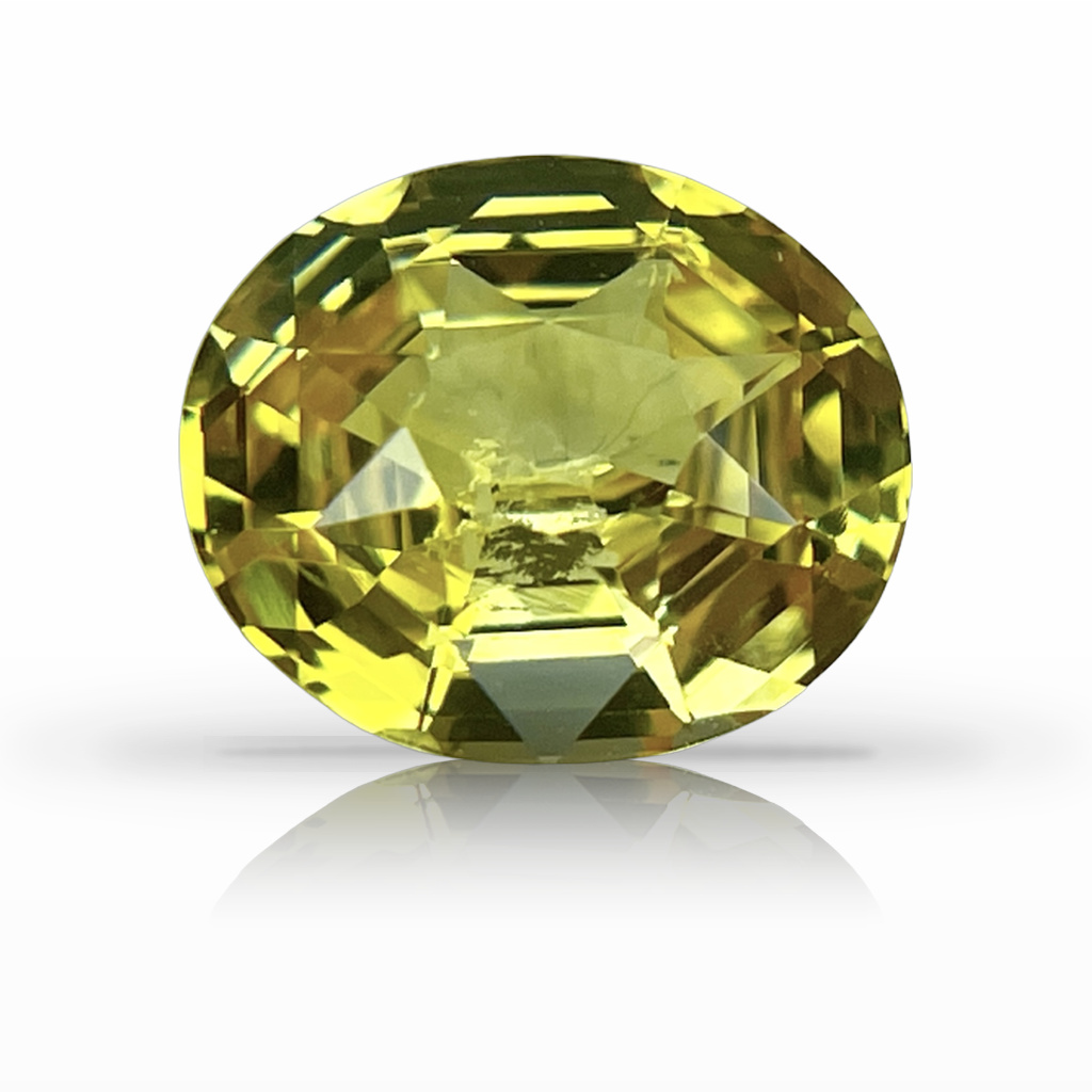 2.17ct Sapphire, Oval, Yellow gemstone, 8.5 x 7.3MM, item #5339