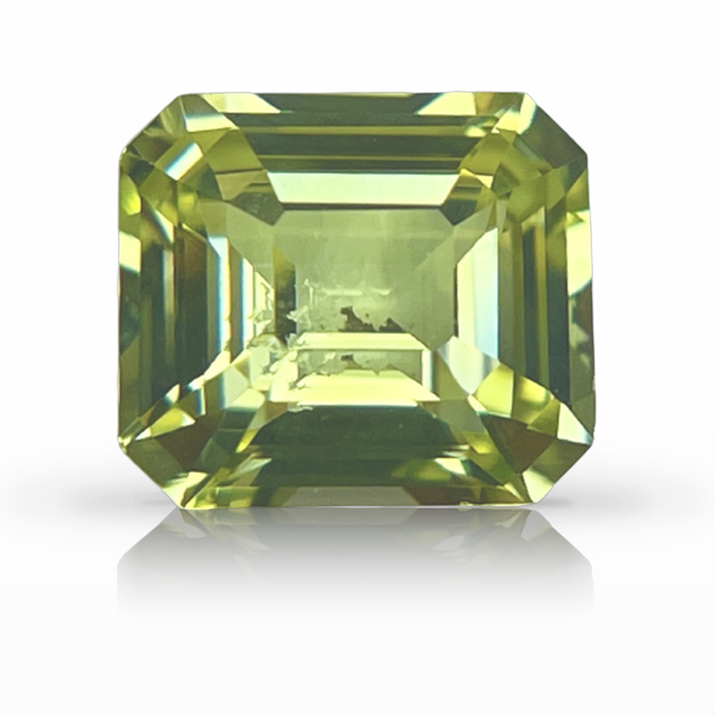 2.24ct Sapphire, Emerald Cut, Yellow gemstone, 7.8 x 6.9MM, item #5343