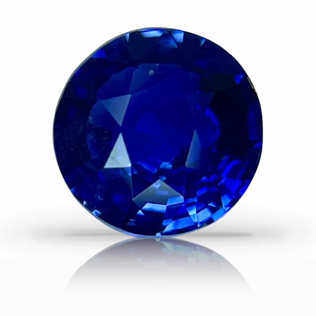 2.02ct Sapphire, Round, Blue, No Heat, 7.3MM gemstone, 7.4MM, item #5369