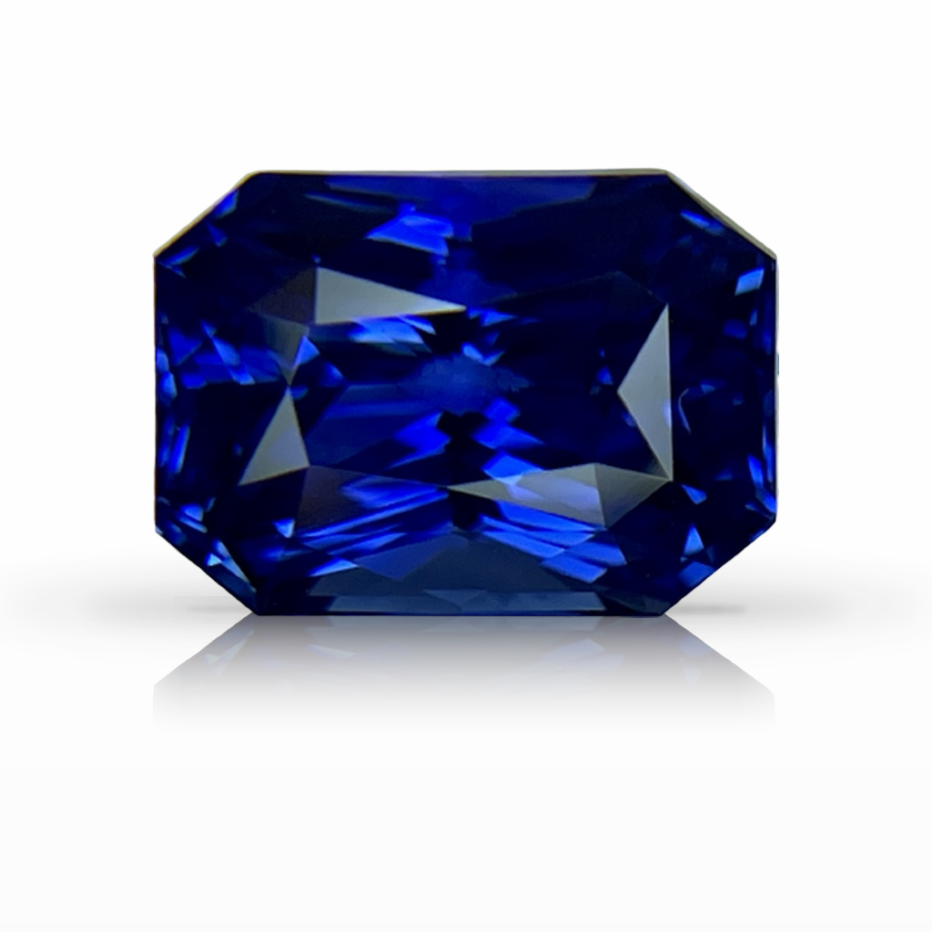 5.25ct Sapphire, Radiant Cut, Blue gemstone, 10.5 x 7.5MM, item #5375