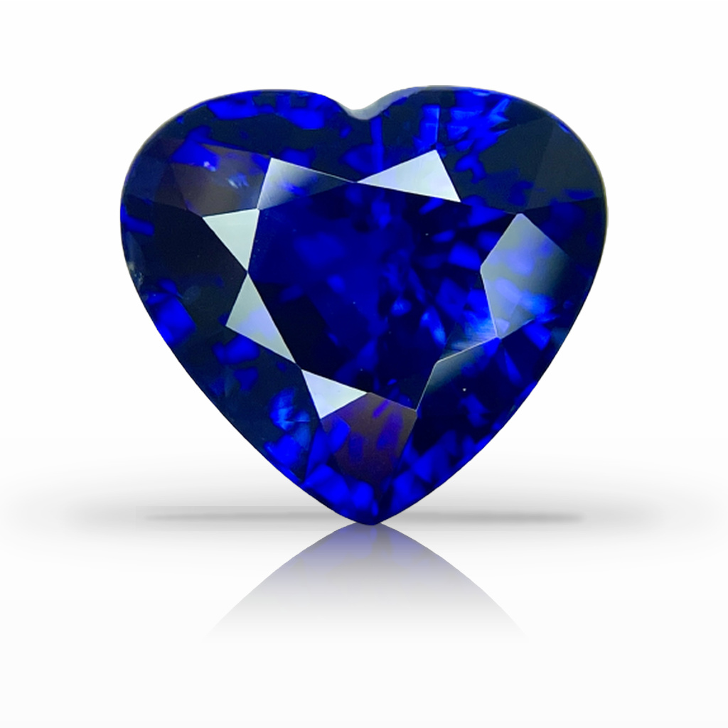 10.07ct Sapphire, Heart Shape, Blue gemstone, 13.9 x 12.6MM, item #5390