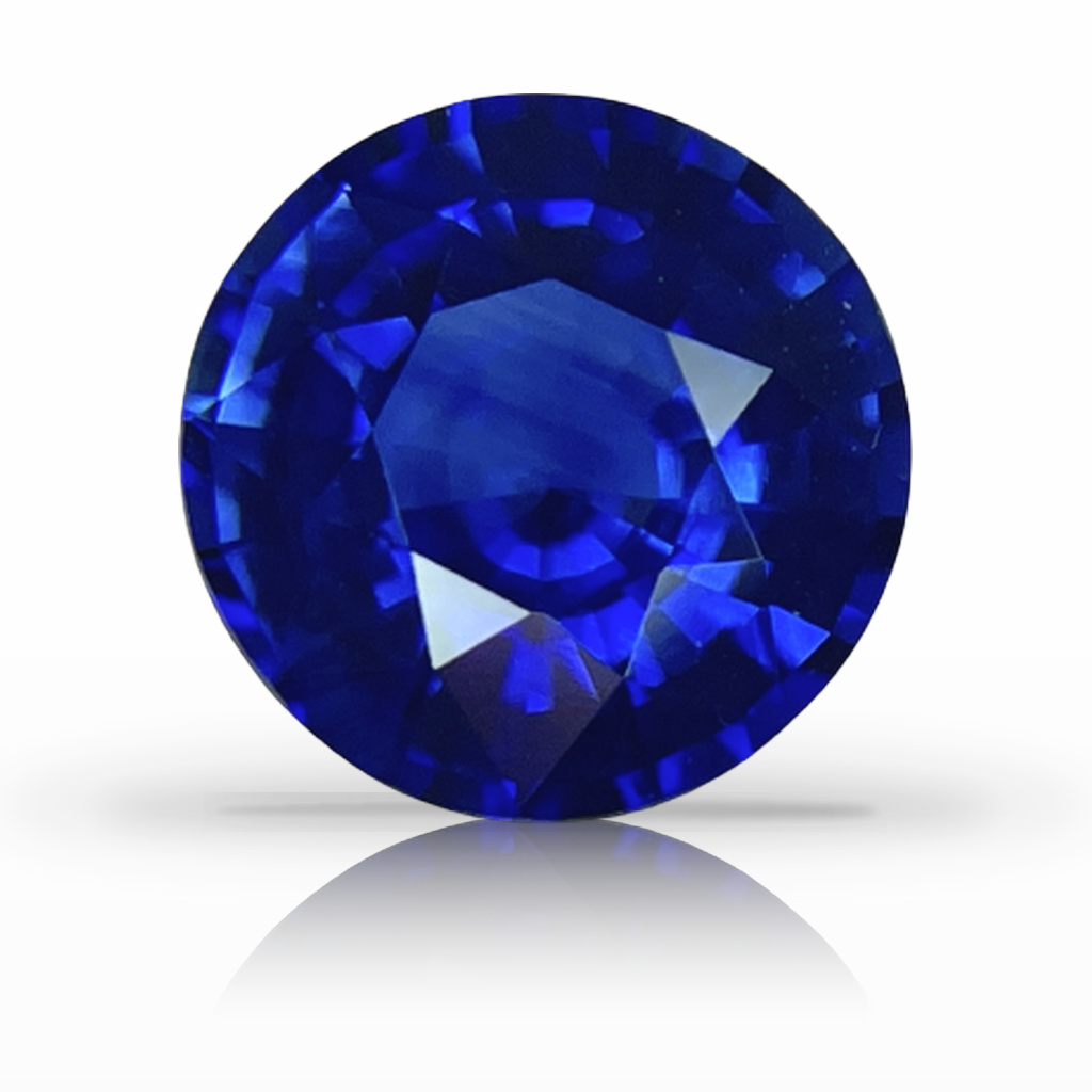3.09ct Sapphire, Round, Blue, 8.6MM gemstone, 8.6MM, item #5509