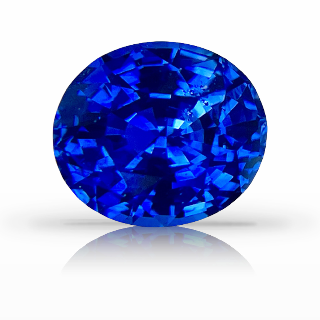 4.13ct Sapphire, Oval, Blue gemstone, 9.9 x 8.6MM, item #5513