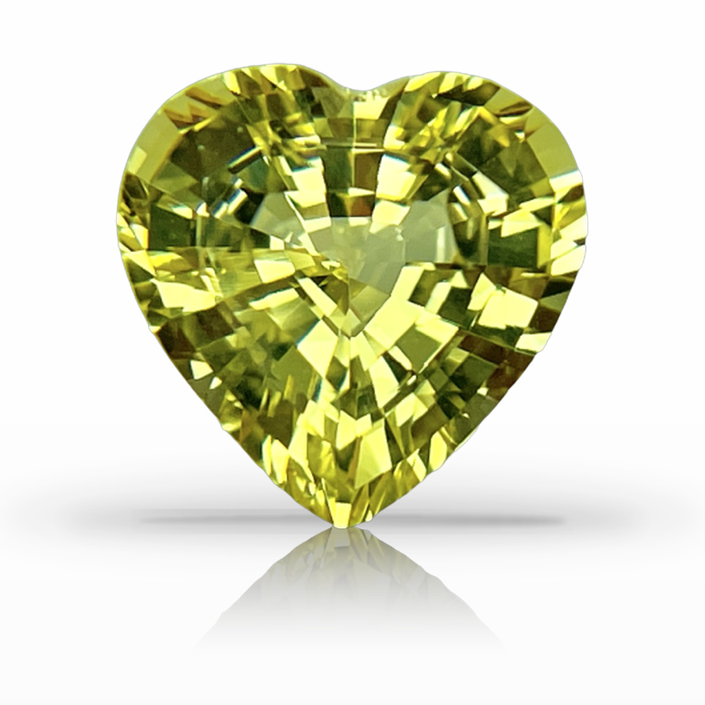 3.04ct Sapphire, Heart Shape, Yellow gemstone, 9.3 x 9.2MM, item #5521