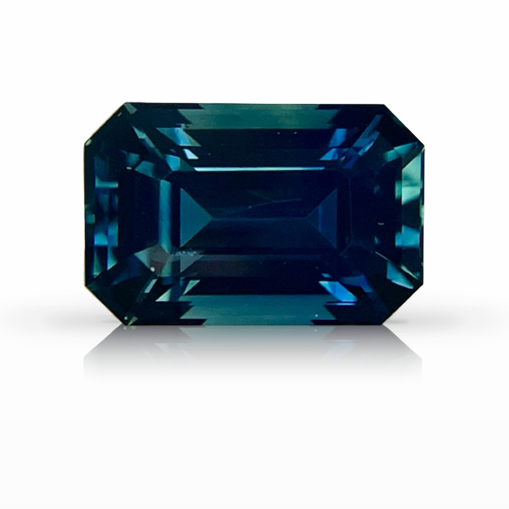 3.55ct Sapphire, Emerald Cut, Green gemstone, 10 x 6.6MM, item #5556