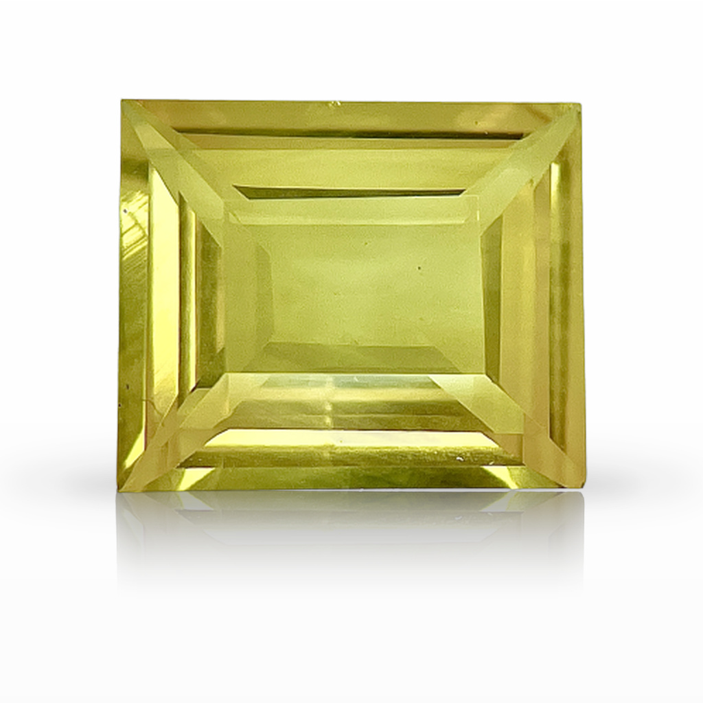 7.66ct Sapphire, Baguette, Yellow gemstone, 12.5 x 10.6MM, item #5573