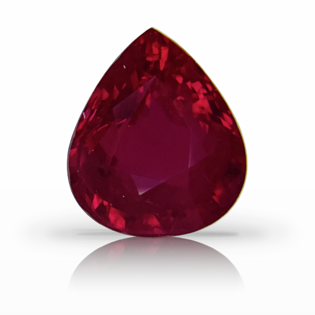 2.96ct Ruby, Pear Shape, Red gemstone, 9.5 x 8.2MM, item #5577