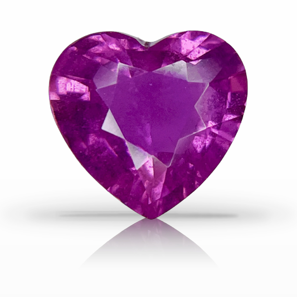 3.11ct Sapphire, Heart Shape, Pink, No Heat gemstone, 9.4 x 8.9MM, item #5654