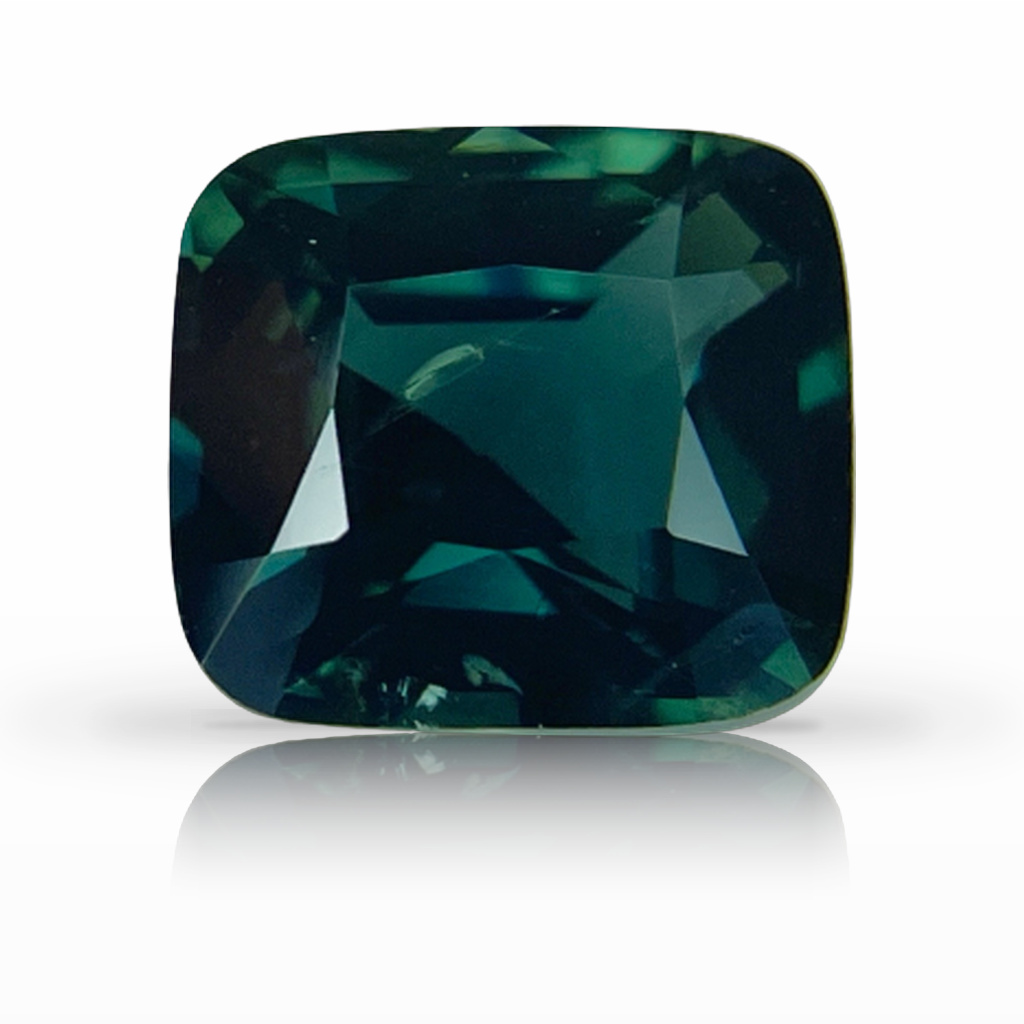 2.01ct Sapphire, Cushion, Green, No Heat gemstone, 7.3 x 6.7MM, item #5661