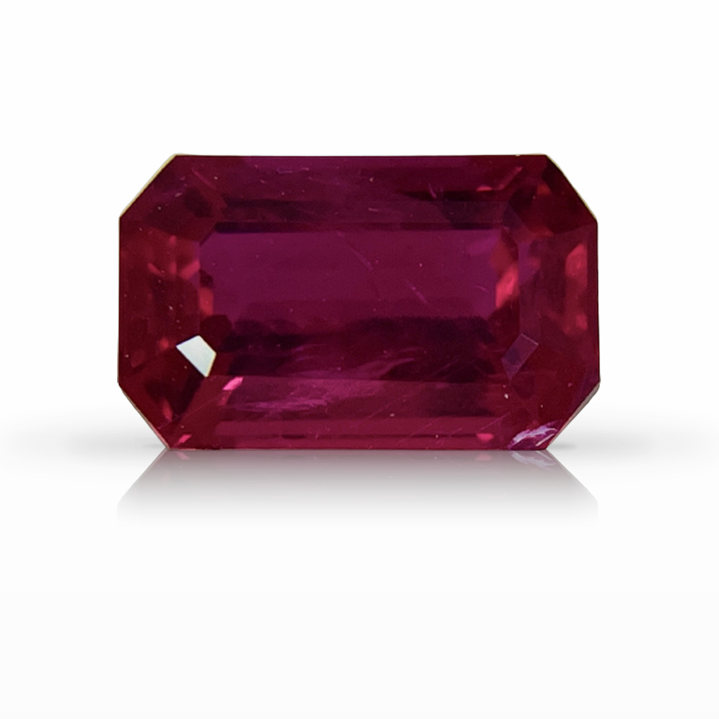 2.23ct Ruby, Emerald Cut, Red gemstone, 9 x 5.7MM, item #5665