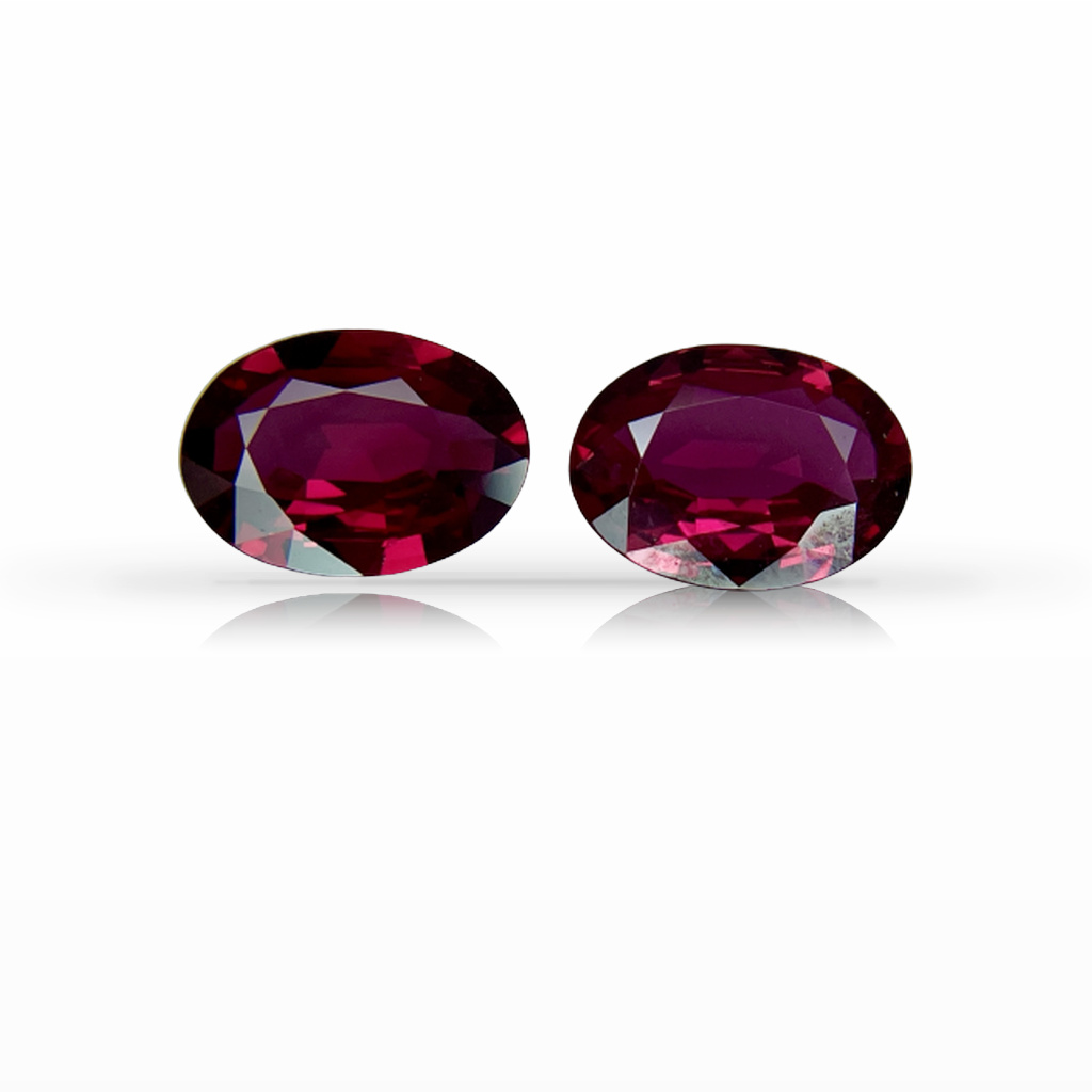 2.17ct Ruby, Oval, Red, Pair gemstone, 8 x 5.9MM, item #5711