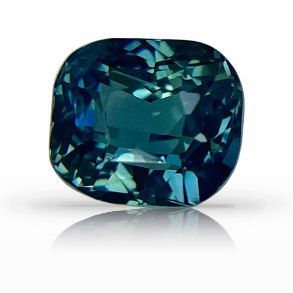 2.04ct Sapphire, Cushion, Green gemstone, 6.7 x 6MM, item #5733