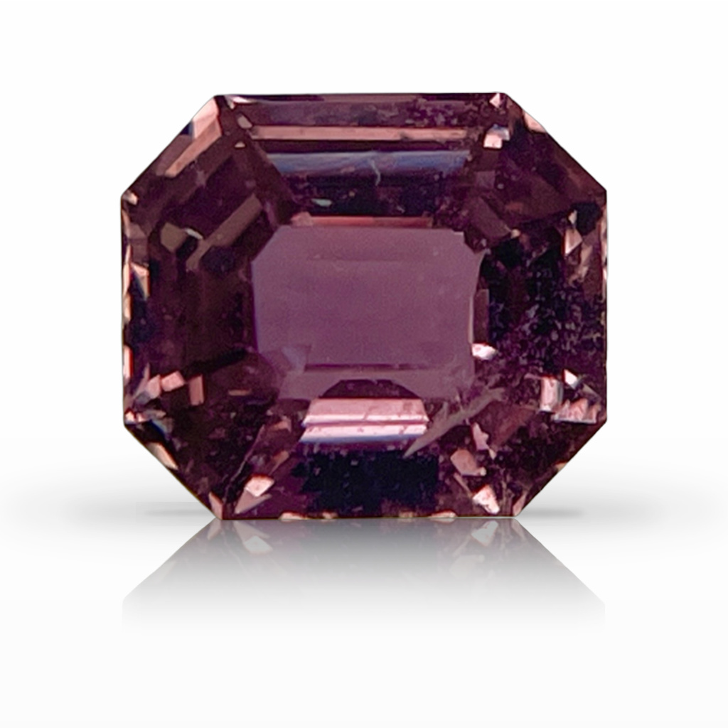 1.58ct Padparadscha, Emerald Cut, Peach gemstone, 6.9 x 6.1MM, item #5776