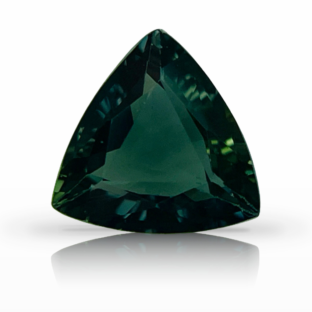 1.58ct Sapphire, Trillion, Green gemstone, 7.7 x 7.6MM, item #5779